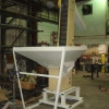 The riser and additions made to an existing hopper/elevator are in white.
This was designed and built on the fly using customer supplied basic height and size dimensions - no documentation required.